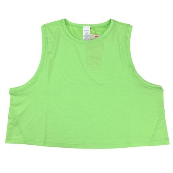 Sweaty Betty Women's Breathe Easy Crop Muscle Tank in Bright Green Size 6 - Picture 2 of 6